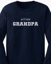 Autism Grandpa College Long Sleeve T-Shirt-Neurodiversity, ADHD & Autism Awareness & Acceptance Long-sleeve by Daily Bloom