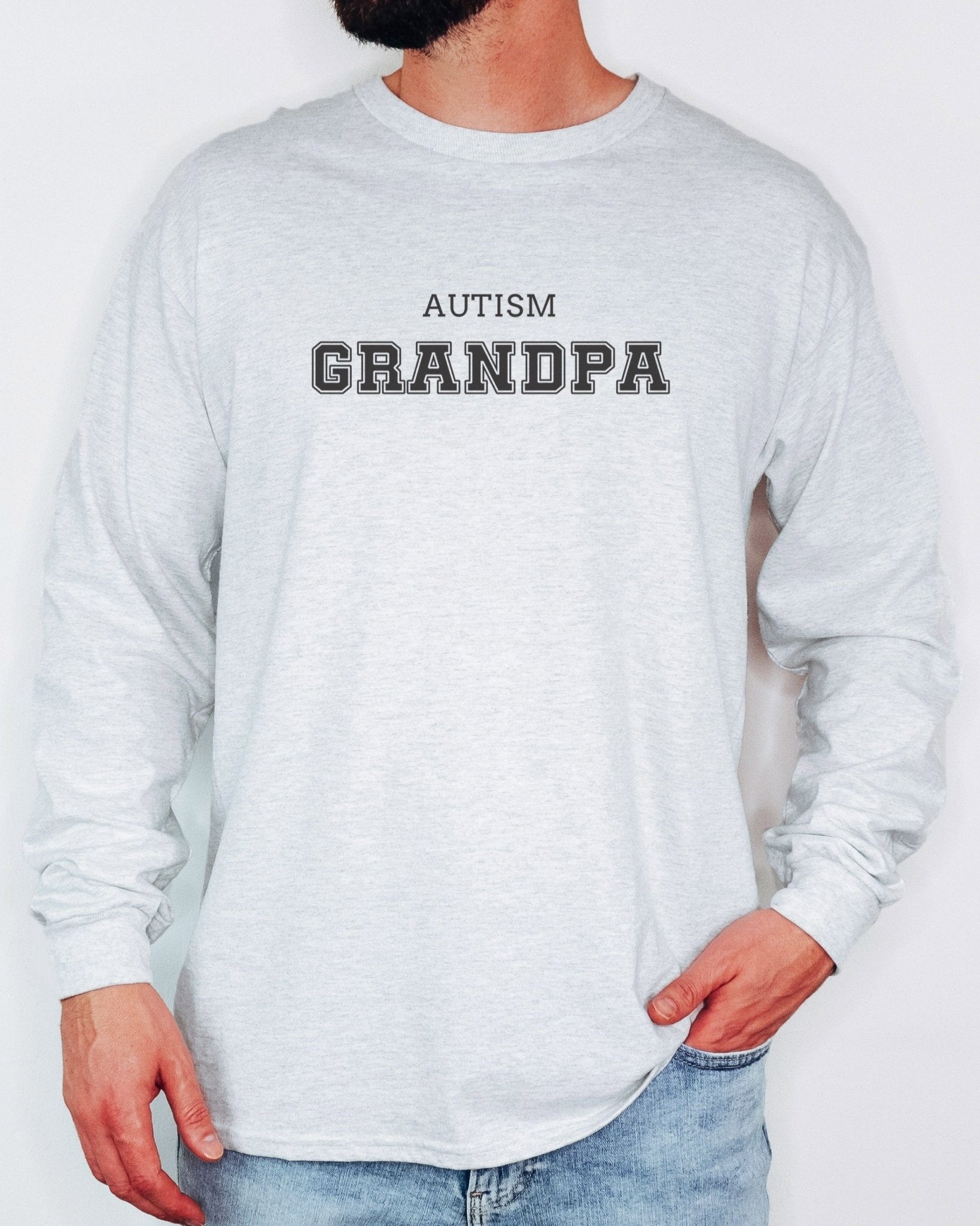 Autism Long - sleeve - Autism Grandpa College Long Sleeve T-Shirt - Daily Bloom