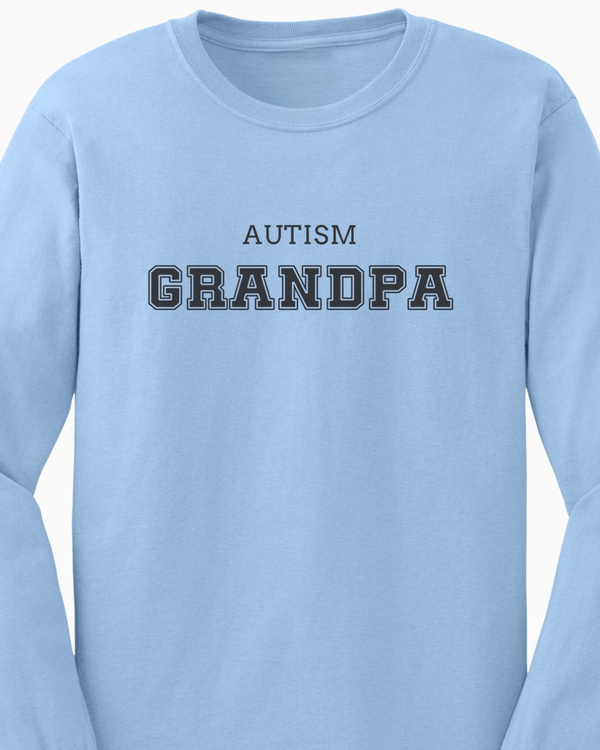 Autism Grandpa College Long Sleeve T-Shirt-Neurodiversity, ADHD & Autism Awareness & Acceptance Long-sleeve by Daily Bloom