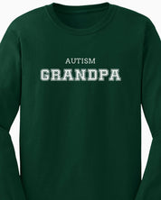 Autism Grandpa College Long Sleeve T-Shirt-Neurodiversity, ADHD & Autism Awareness & Acceptance Long-sleeve by Daily Bloom