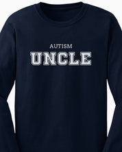 Autism Uncle College Long Sleeve T-Shirt-Neurodiversity, ADHD & Autism Awareness & Acceptance Long-sleeve by Daily Bloom