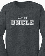 Autism Uncle College Long Sleeve T-Shirt-Neurodiversity, ADHD & Autism Awareness & Acceptance Long-sleeve by Daily Bloom