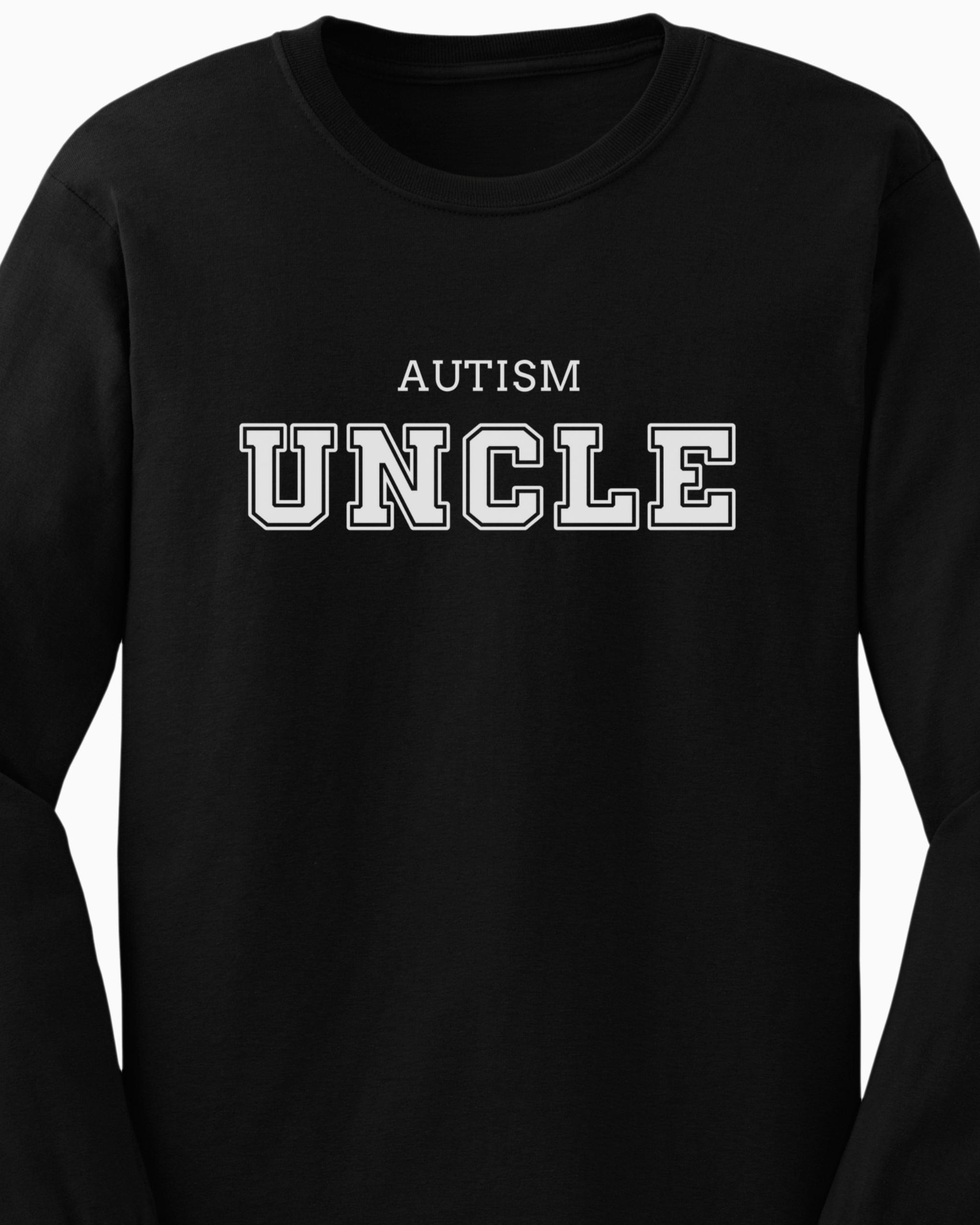Autism Uncle College Long Sleeve T-Shirt-Neurodiversity, ADHD & Autism Awareness & Acceptance Long-sleeve by Daily Bloom