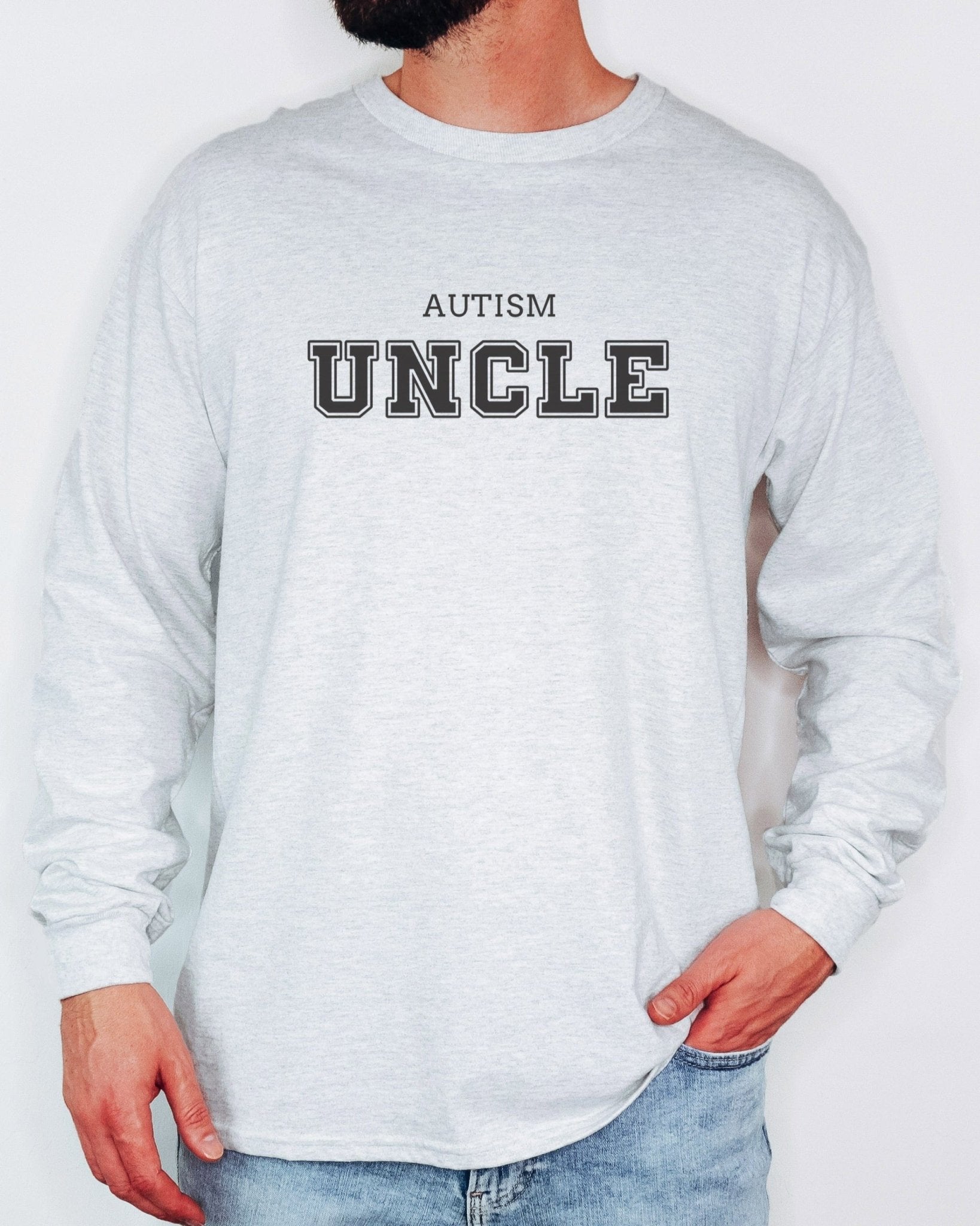 Autism Long - sleeve - Autism Uncle College Long Sleeve T-Shirt - Daily Bloom