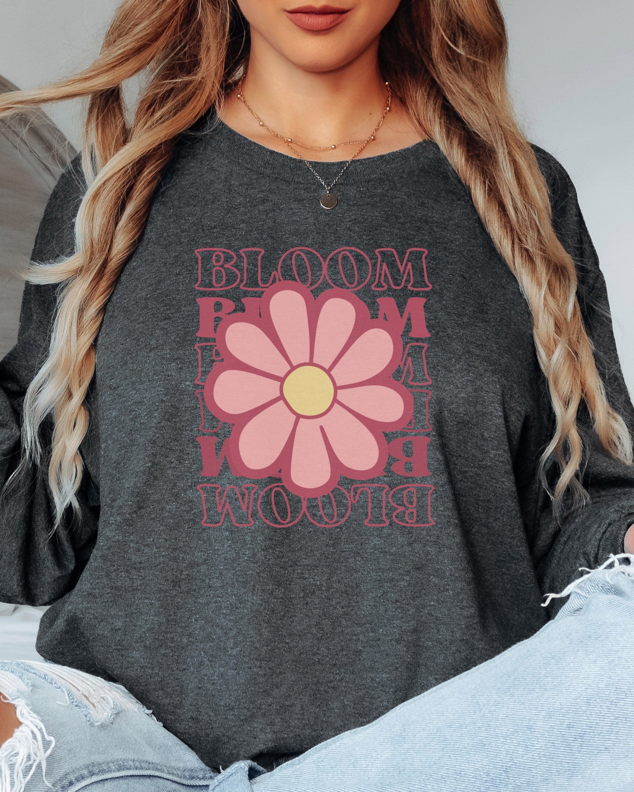 Bloom Daisy Long Sleeve T-Shirt-Neurodiversity, ADHD & Autism Awareness & Acceptance Long-sleeve by Daily Bloom