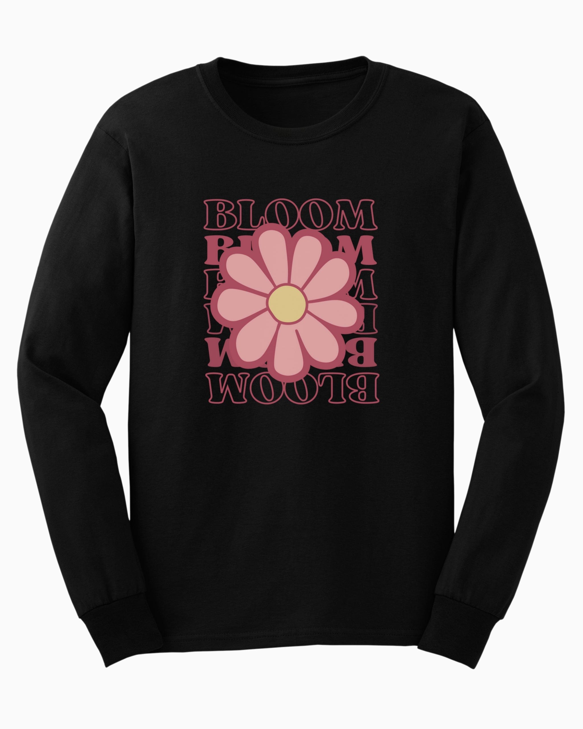 Bloom Daisy Long Sleeve T-Shirt-Black-Neurodiversity, ADHD & Autism Awareness & Acceptance Long-sleeve by Daily Bloom