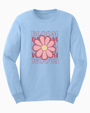 Bloom Daisy Long Sleeve T-Shirt-Light Blue-Neurodiversity, ADHD & Autism Awareness & Acceptance Long-sleeve by Daily Bloom