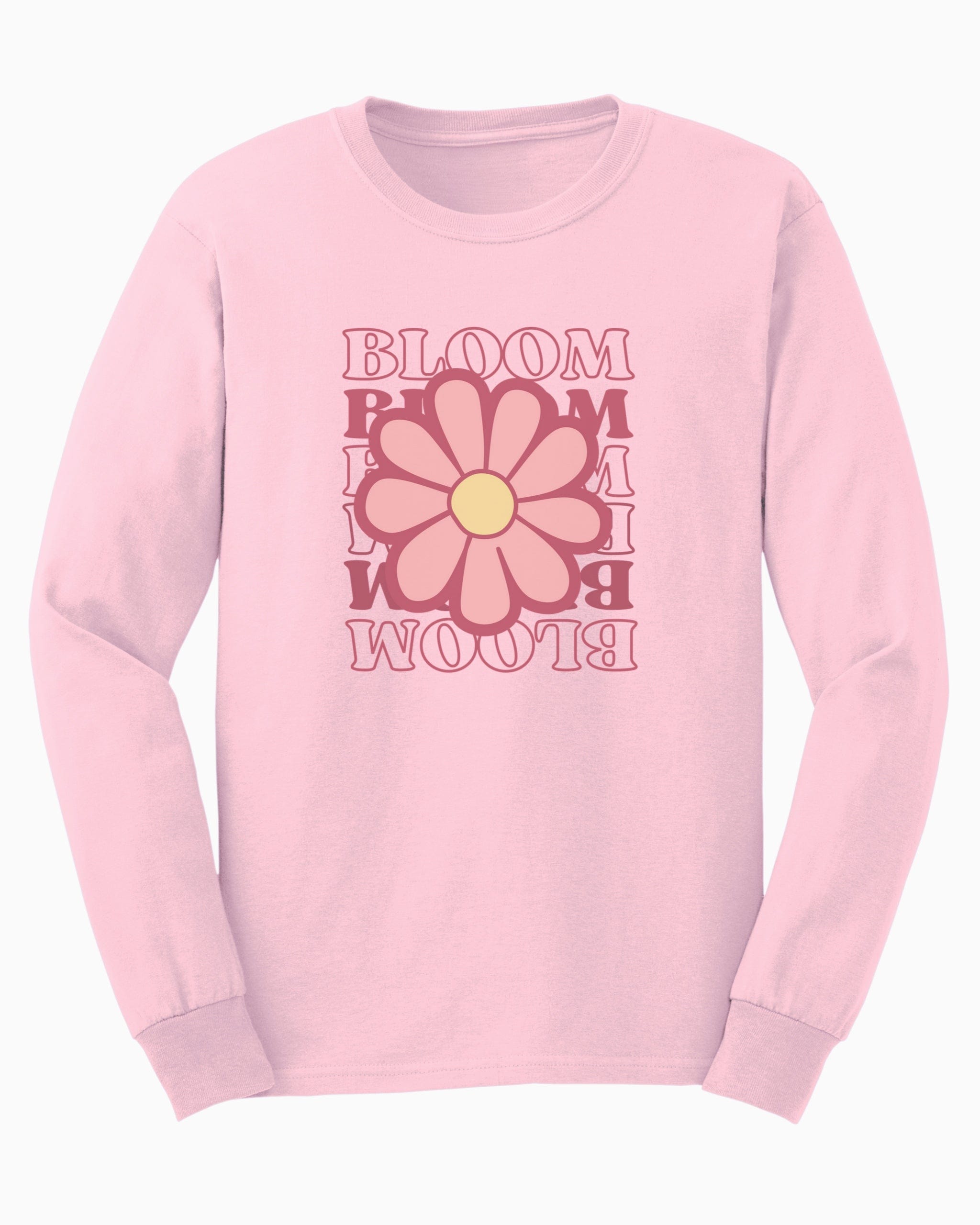 Bloom Daisy Long Sleeve T-Shirt-Light Pink-Neurodiversity, ADHD & Autism Awareness & Acceptance Long-sleeve by Daily Bloom