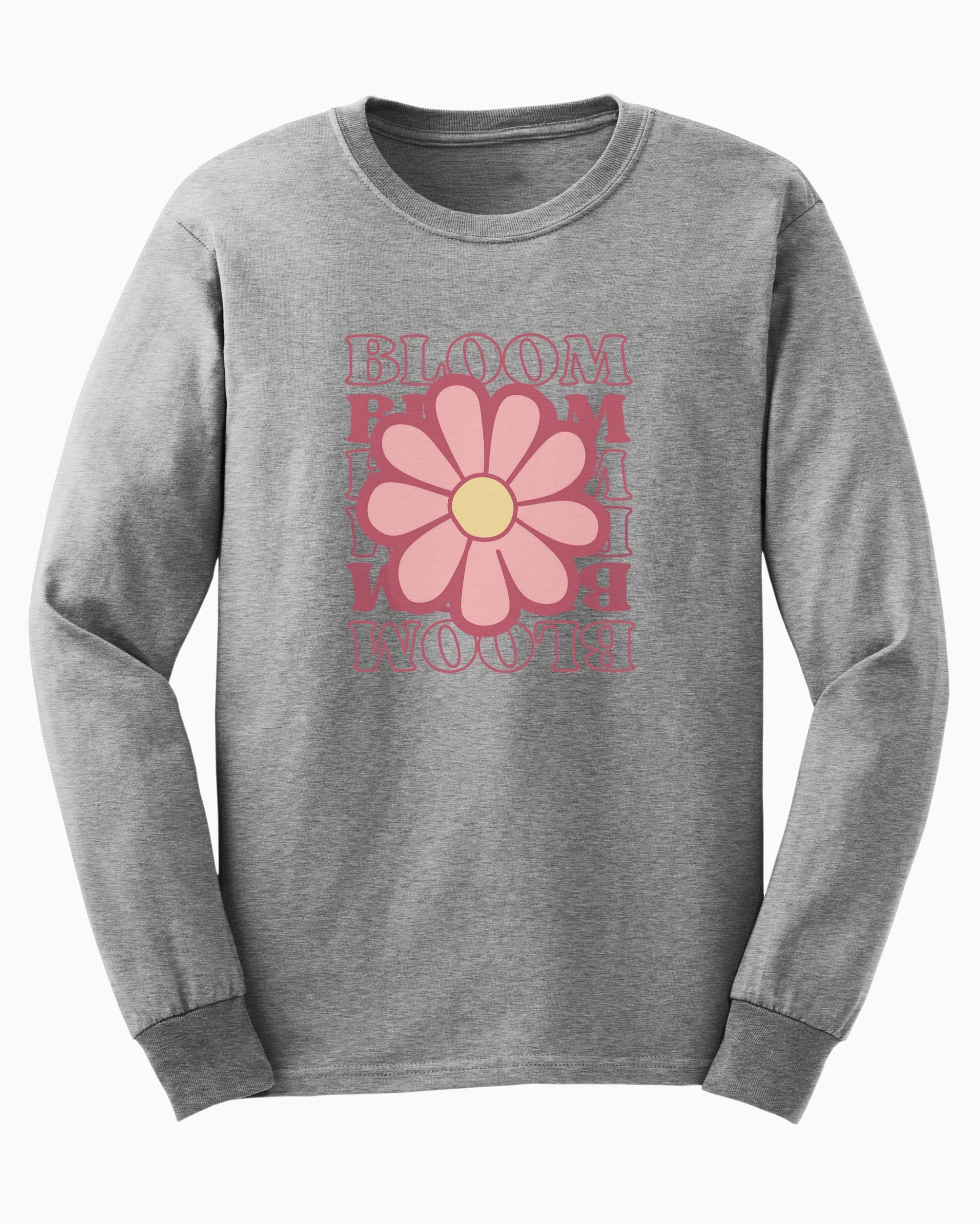 Bloom Daisy Long Sleeve T-Shirt-Sport Grey-Neurodiversity, ADHD & Autism Awareness & Acceptance Long-sleeve by Daily Bloom