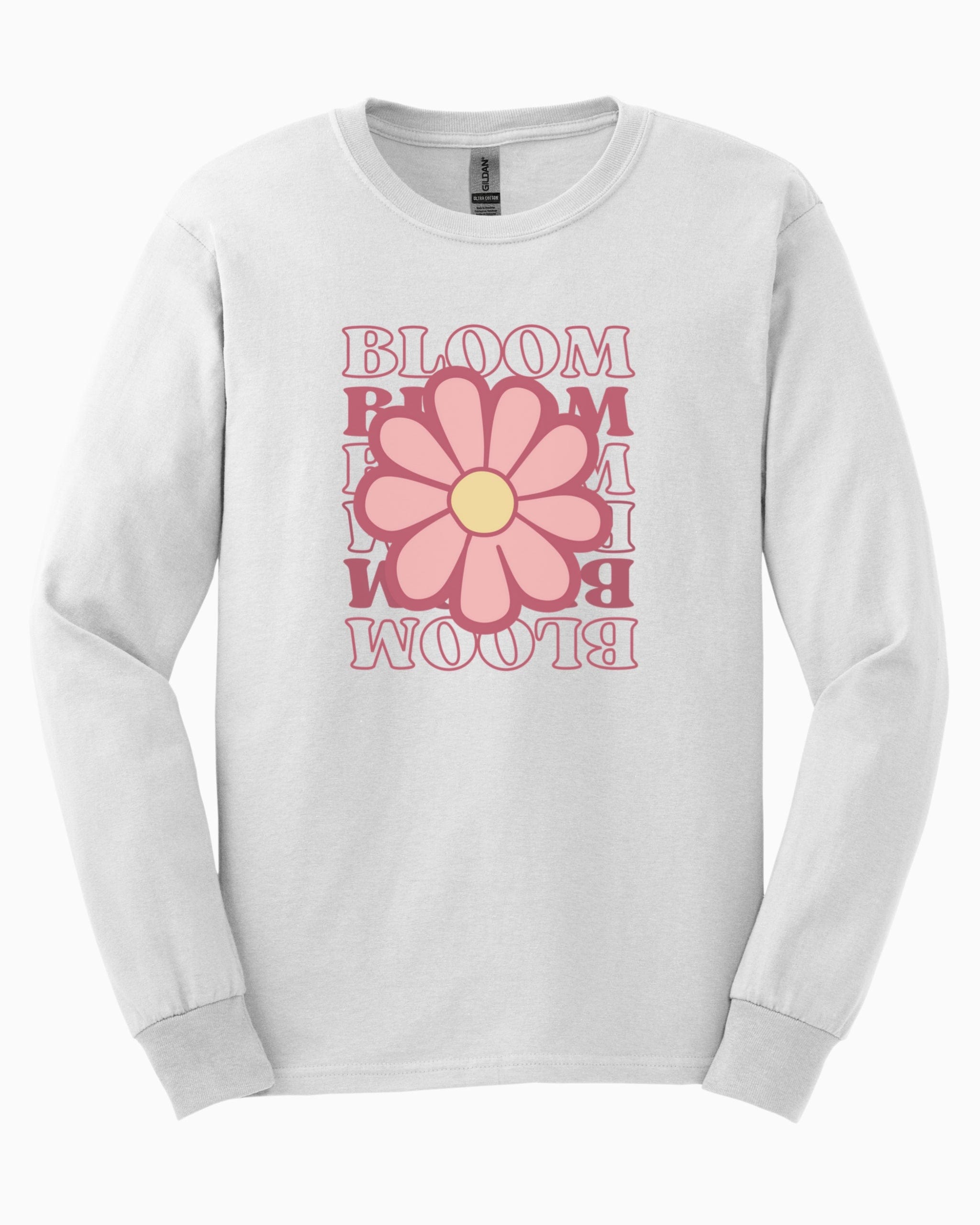 Bloom Daisy Long Sleeve T-Shirt-White-Neurodiversity, ADHD & Autism Awareness & Acceptance Long-sleeve by Daily Bloom