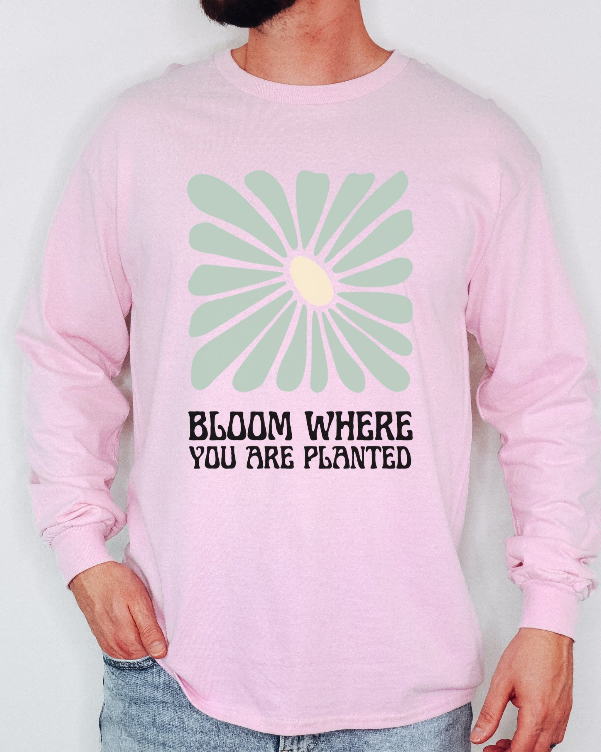 Bloom Where You Are Planted Long Sleeve T-Shirt-Neurodiversity, ADHD & Autism Awareness & Acceptance Long-sleeve by Daily Bloom