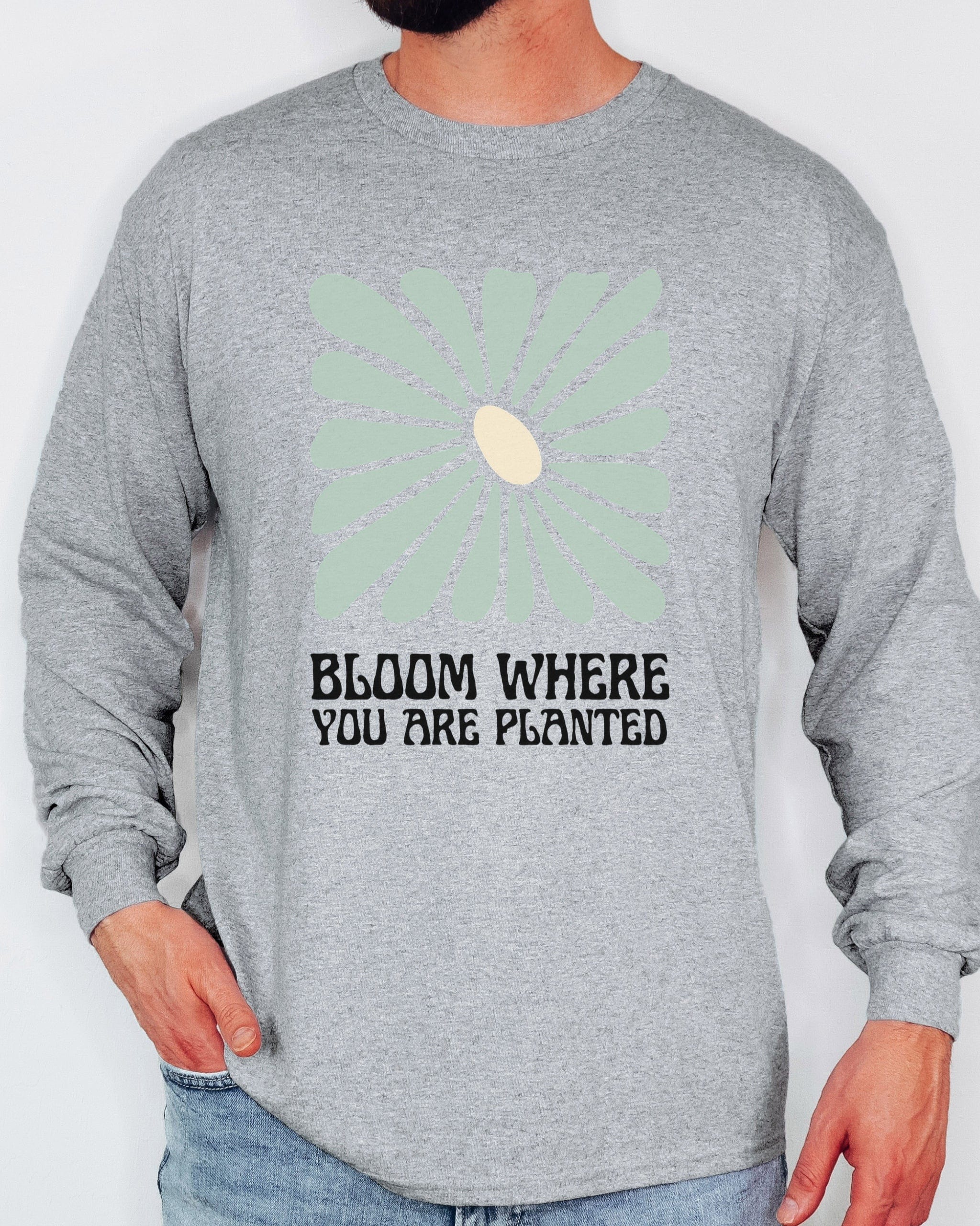 Bloom Where You Are Planted Long Sleeve T-Shirt-Neurodiversity, ADHD & Autism Awareness & Acceptance Long-sleeve by Daily Bloom