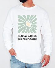 Bloom Where You Are Planted Long Sleeve T-Shirt-Neurodiversity, ADHD & Autism Awareness & Acceptance Long-sleeve by Daily Bloom
