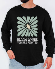 Bloom Where You Are Planted Long Sleeve T-Shirt-Neurodiversity, ADHD & Autism Awareness & Acceptance Long-sleeve by Daily Bloom