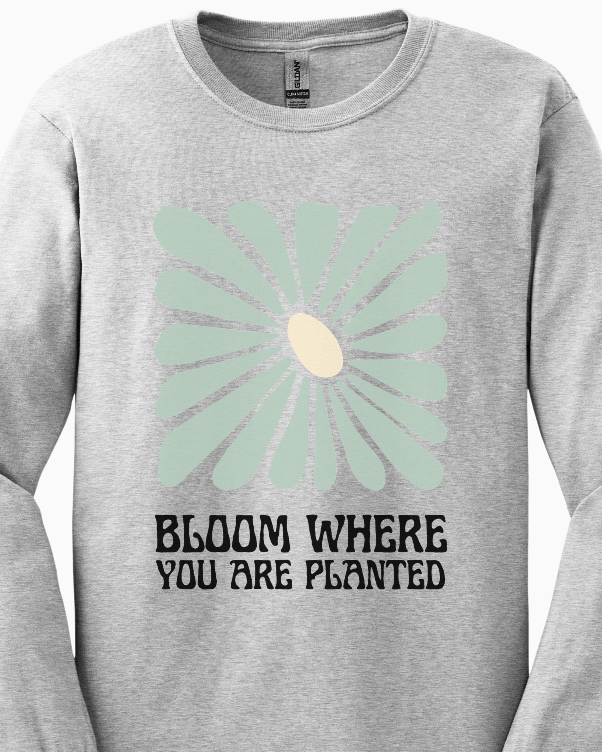Bloom Where You Are Planted Long Sleeve T-Shirt-Neurodiversity, ADHD & Autism Awareness & Acceptance Long-sleeve by Daily Bloom