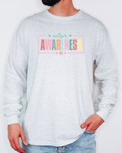Bright Blooms for Autism Awareness Long Sleeve T-Shirt-Neurodiversity, ADHD & Autism Awareness & Acceptance Long-sleeve by Daily Bloom