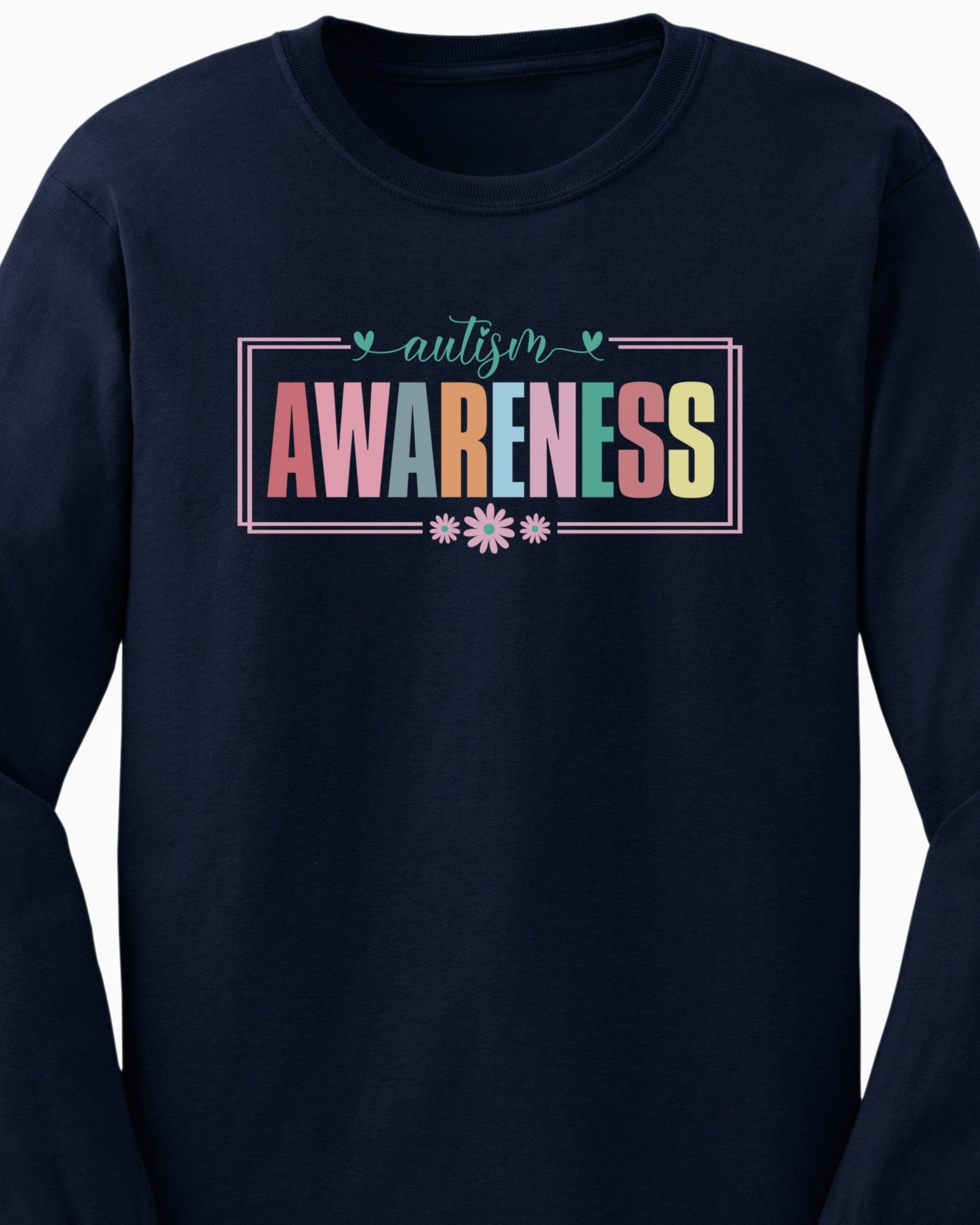 Bright Blooms for Autism Awareness Long Sleeve T-Shirt-Neurodiversity, ADHD & Autism Awareness & Acceptance Long-sleeve by Daily Bloom