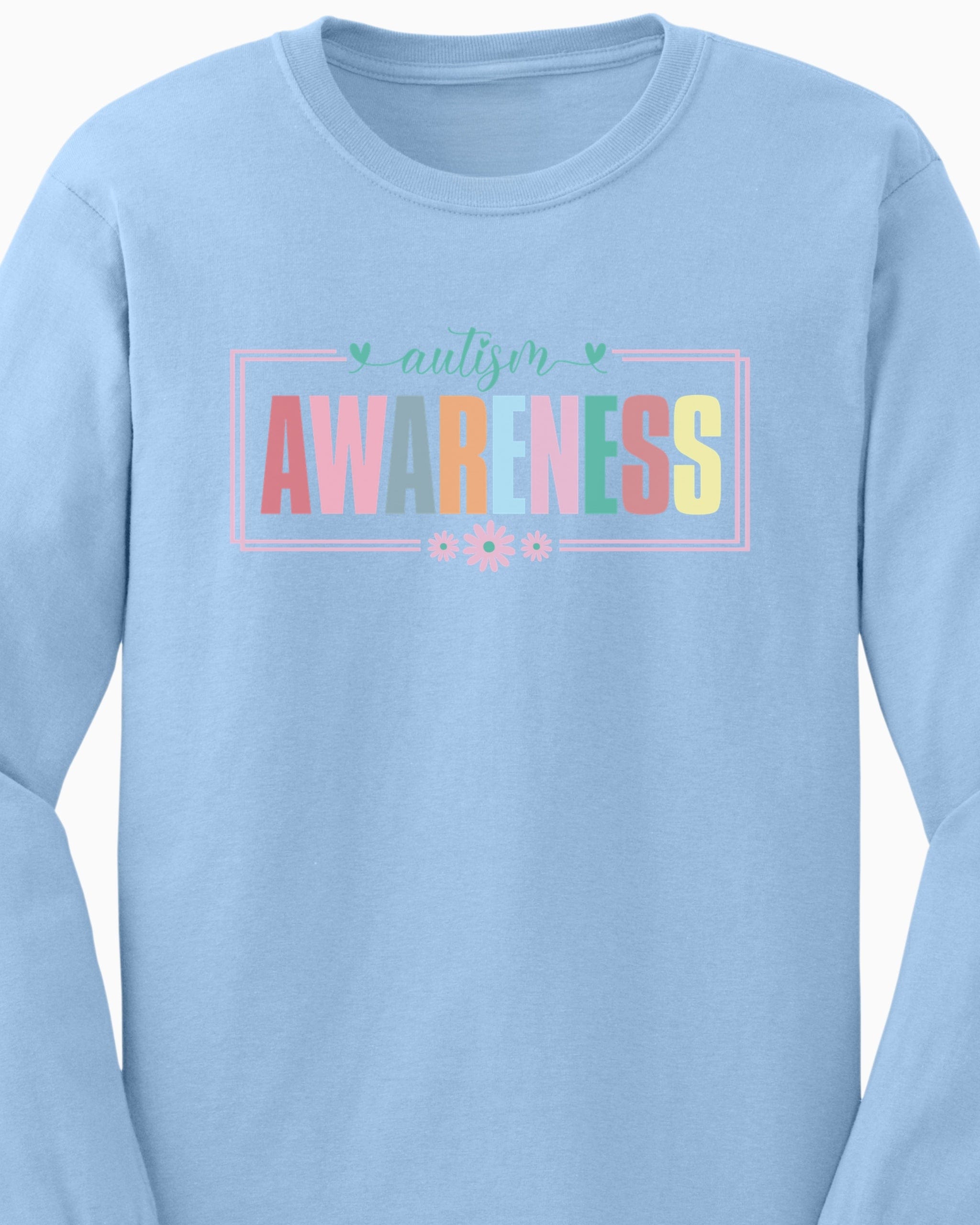 Bright Blooms for Autism Awareness Long Sleeve T-Shirt-Neurodiversity, ADHD & Autism Awareness & Acceptance Long-sleeve by Daily Bloom