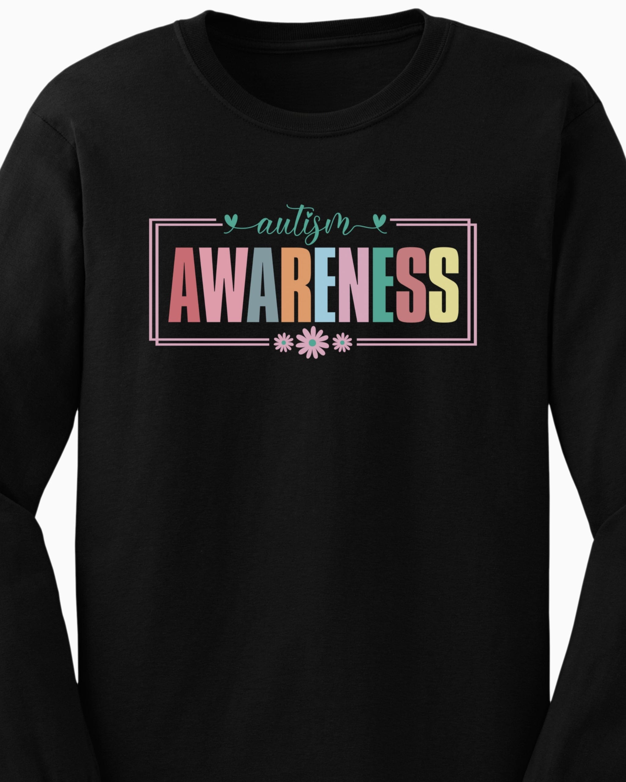 Bright Blooms for Autism Awareness Long Sleeve T-Shirt-Neurodiversity, ADHD & Autism Awareness & Acceptance Long-sleeve by Daily Bloom