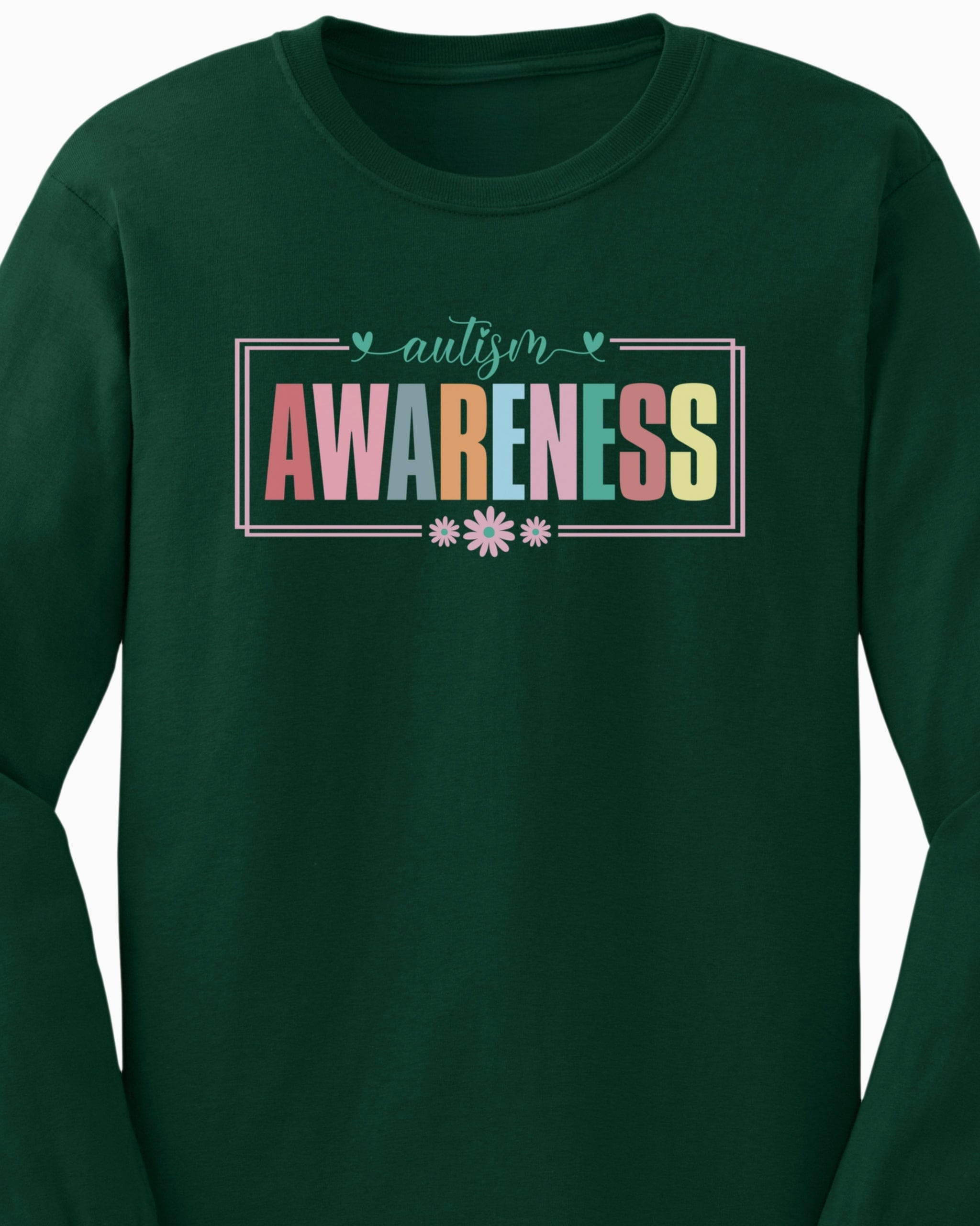 Bright Blooms for Autism Awareness Long Sleeve T-Shirt-Neurodiversity, ADHD & Autism Awareness & Acceptance Long-sleeve by Daily Bloom