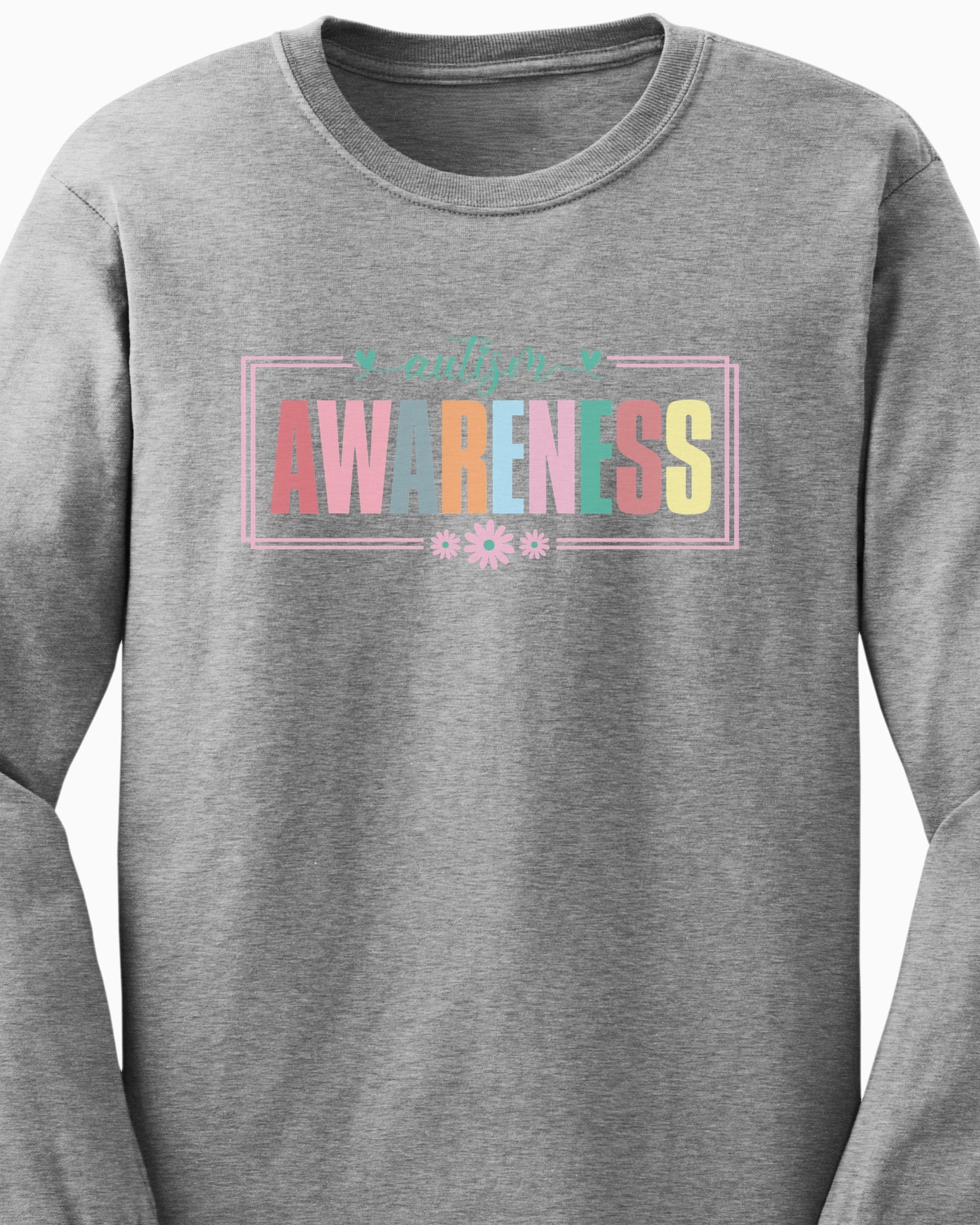 Bright Blooms for Autism Awareness Long Sleeve T-Shirt-Neurodiversity, ADHD & Autism Awareness & Acceptance Long-sleeve by Daily Bloom