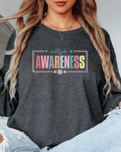 Bright Blooms for Autism Awareness Long Sleeve T-Shirt-Neurodiversity, ADHD & Autism Awareness & Acceptance Long-sleeve by Daily Bloom
