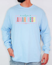 Bright Blooms for Autism Awareness Long Sleeve T-Shirt-Neurodiversity, ADHD & Autism Awareness & Acceptance Long-sleeve by Daily Bloom