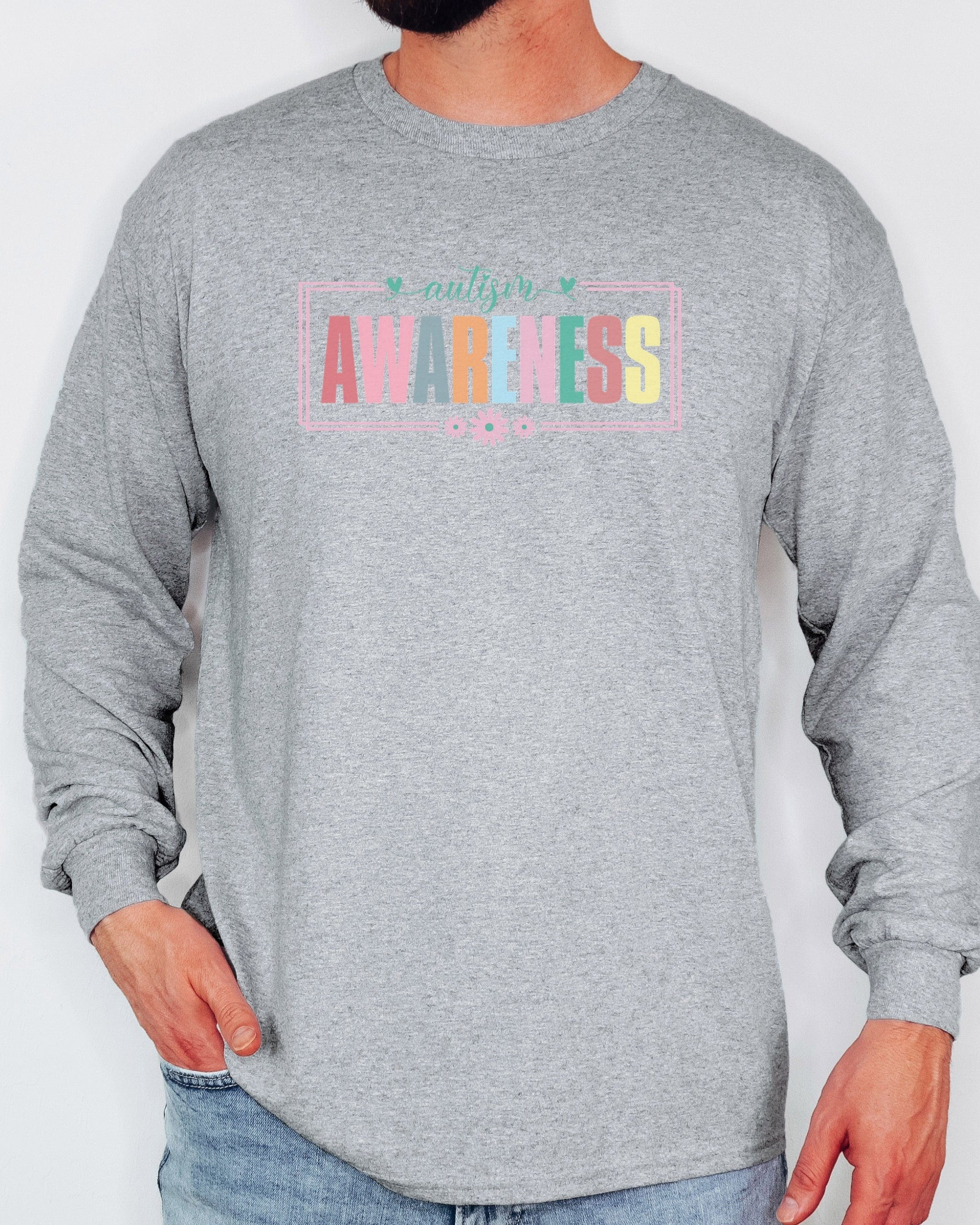Bright Blooms for Autism Awareness Long Sleeve T-Shirt-Neurodiversity, ADHD & Autism Awareness & Acceptance Long-sleeve by Daily Bloom