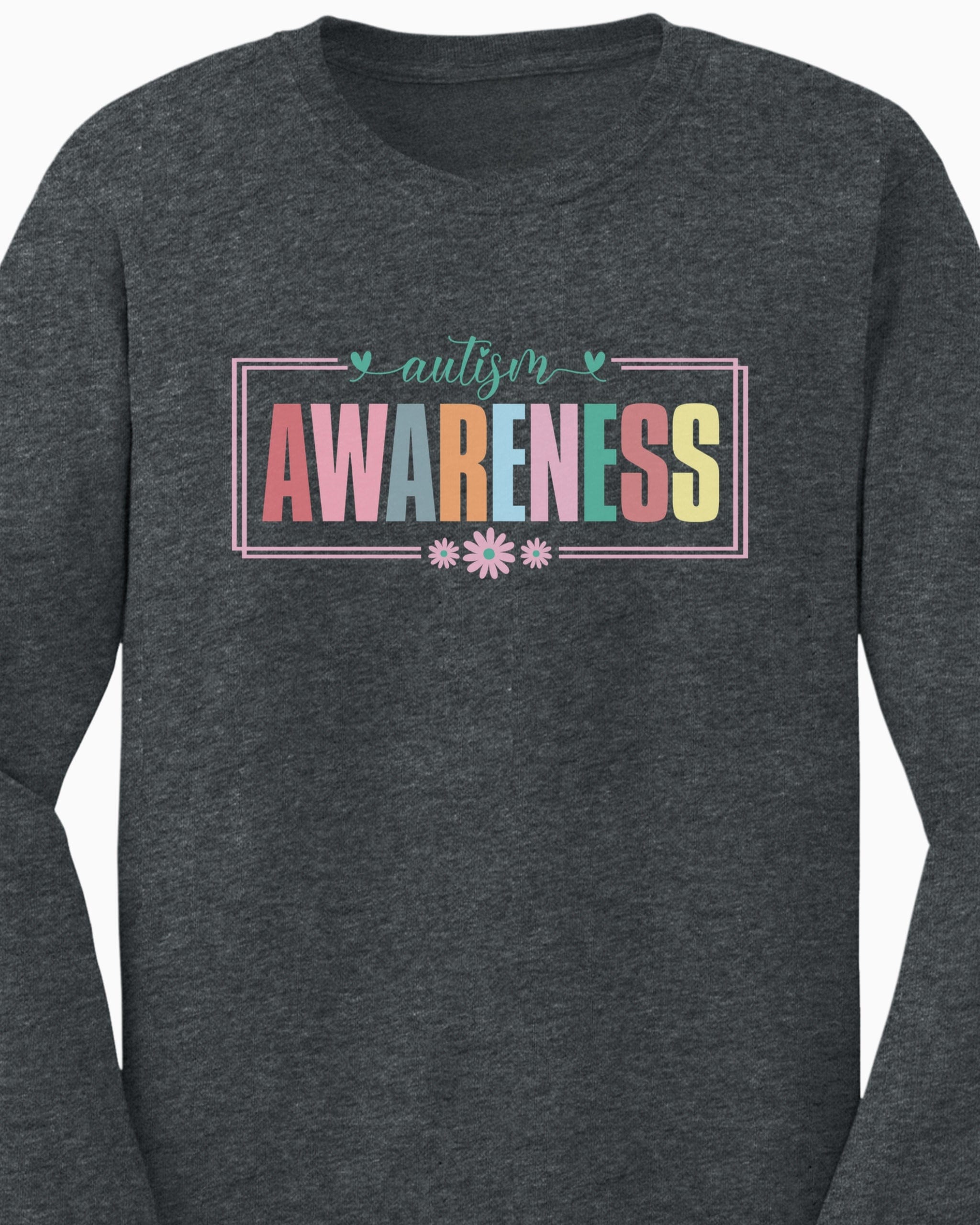 Bright Blooms for Autism Awareness Long Sleeve T-Shirt-Neurodiversity, ADHD & Autism Awareness & Acceptance Long-sleeve by Daily Bloom