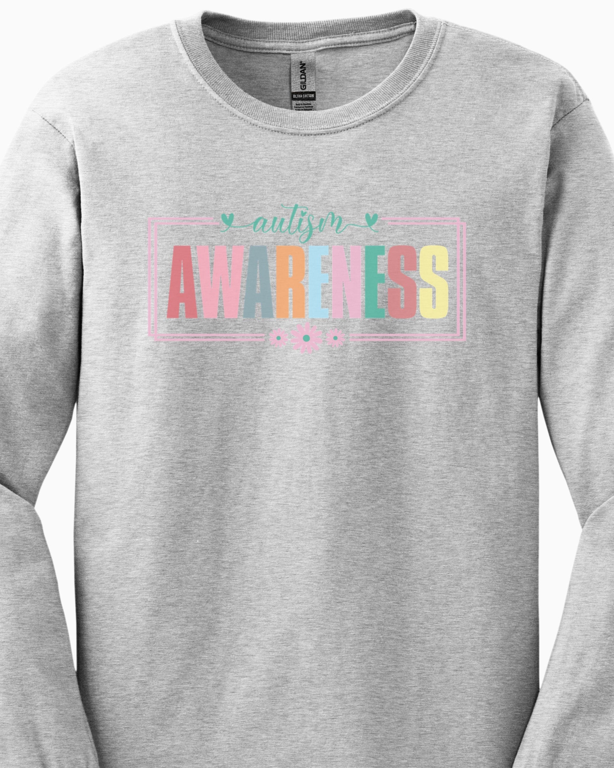 Bright Blooms for Autism Awareness Long Sleeve T-Shirt-Neurodiversity, ADHD & Autism Awareness & Acceptance Long-sleeve by Daily Bloom