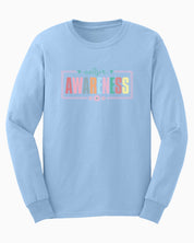 Bright Blooms for Autism Awareness Long Sleeve T-Shirt-Light Blue-Neurodiversity, ADHD & Autism Awareness & Acceptance Long-sleeve by Daily Bloom