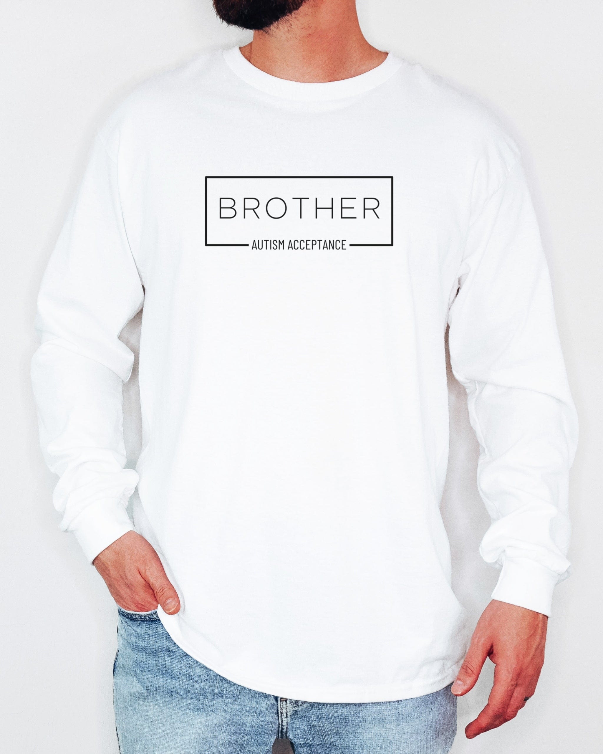 Brother Box Long Sleeve T-Shirt-Neurodiversity, ADHD & Autism Awareness & Acceptance Long-sleeve by Daily Bloom