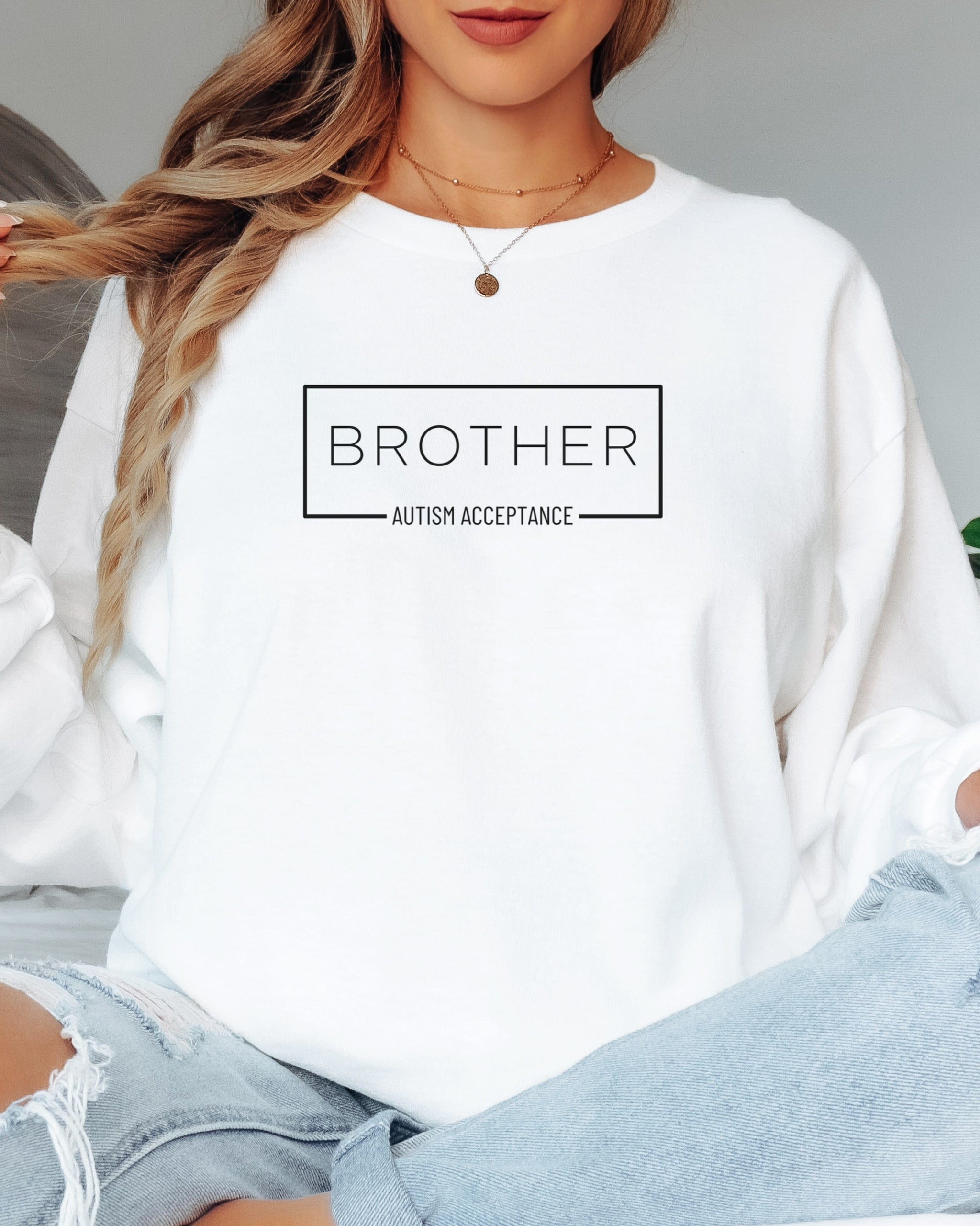 Brother Box Long Sleeve T-Shirt-Neurodiversity, ADHD & Autism Awareness & Acceptance Long-sleeve by Daily Bloom