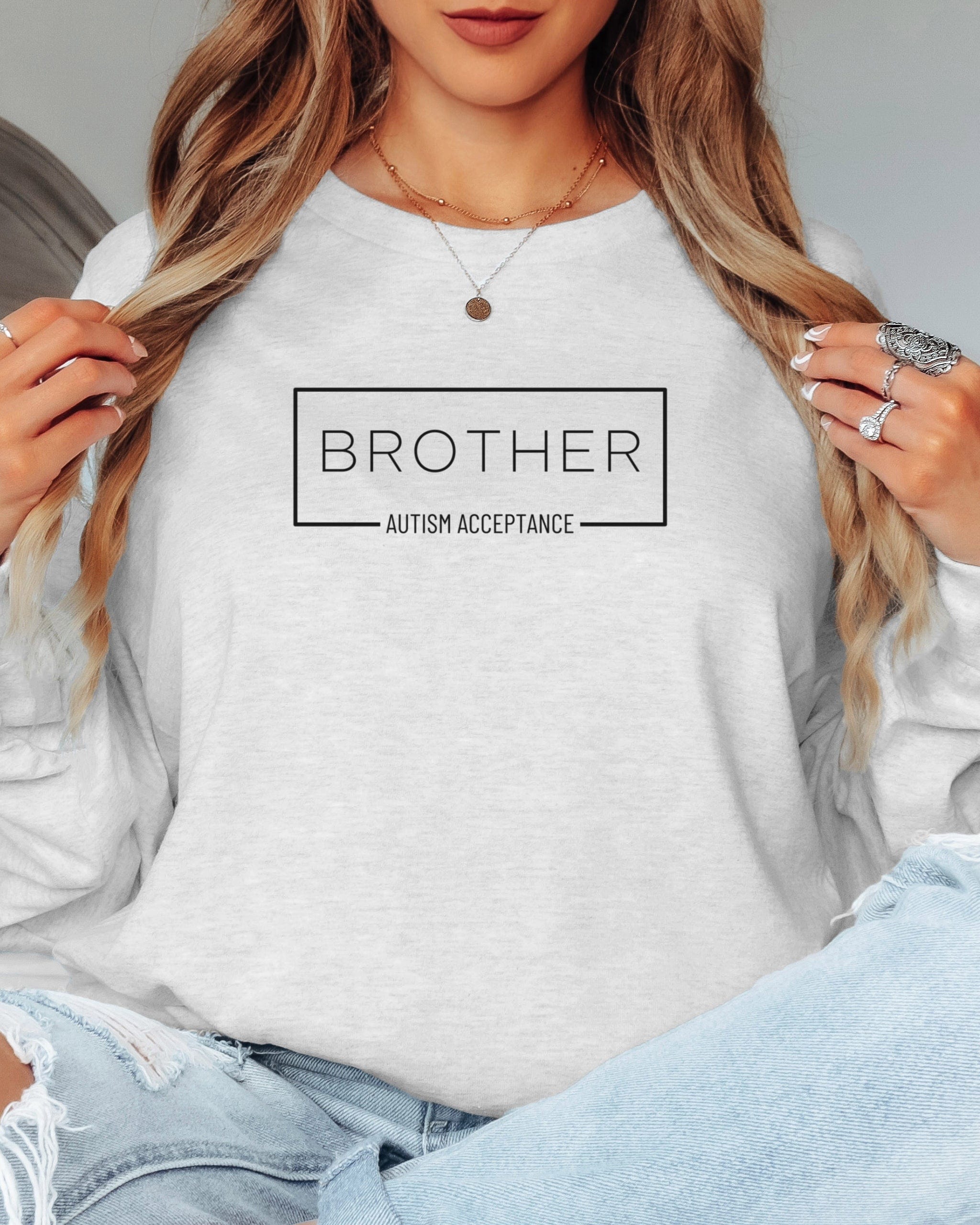 Brother Box Long Sleeve T-Shirt-Neurodiversity, ADHD & Autism Awareness & Acceptance Long-sleeve by Daily Bloom