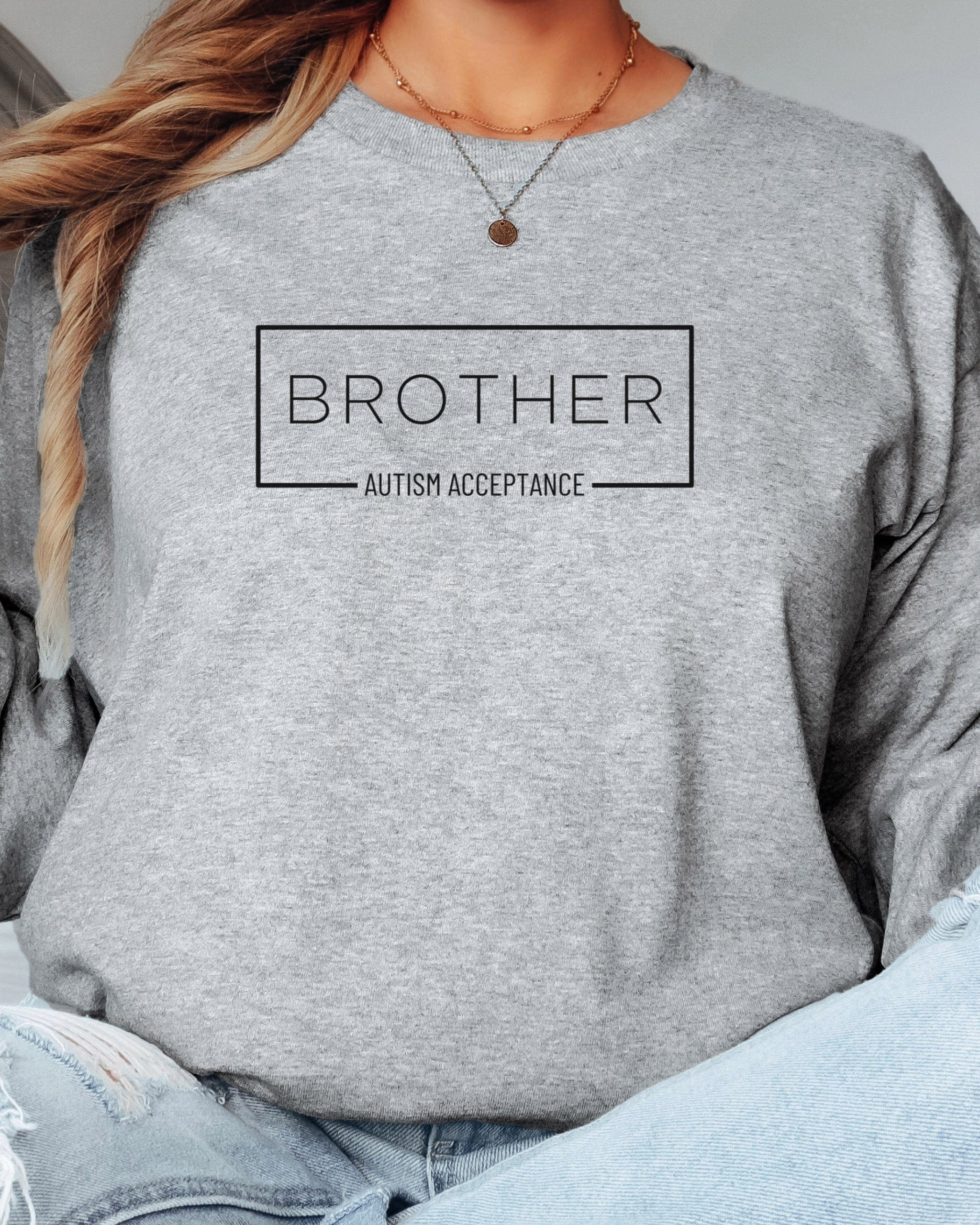 Brother Box Long Sleeve T-Shirt-Neurodiversity, ADHD & Autism Awareness & Acceptance Long-sleeve by Daily Bloom