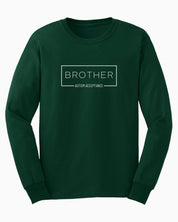 Brother Box Long Sleeve T-Shirt-Forest Green-Neurodiversity, ADHD & Autism Awareness & Acceptance Long-sleeve by Daily Bloom