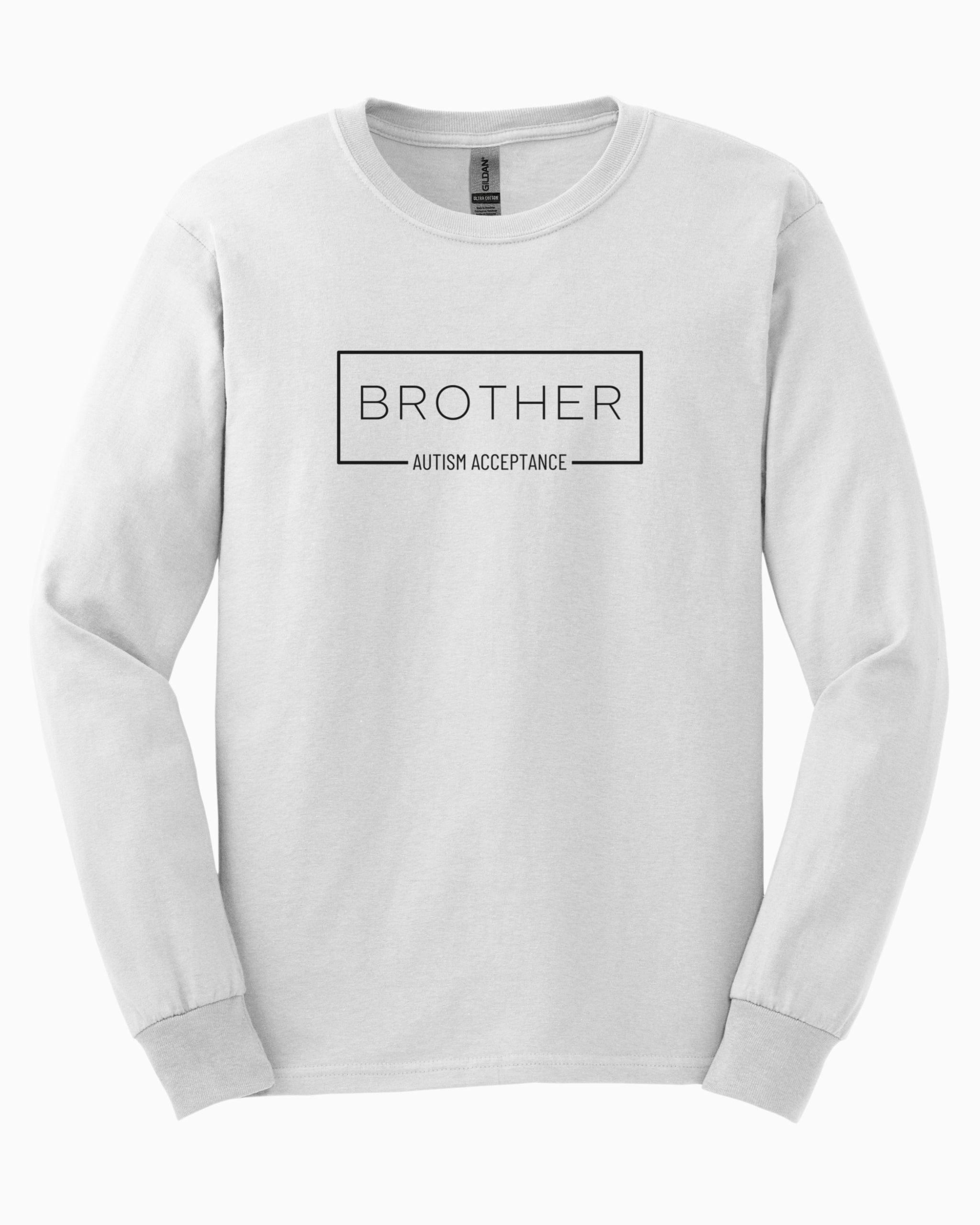 Brother Box Long Sleeve T-Shirt-White-Neurodiversity, ADHD & Autism Awareness & Acceptance Long-sleeve by Daily Bloom