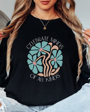 Celebrate Minds Of All Kinds Long Sleeve T-Shirt-Neurodiversity, ADHD & Autism Awareness & Acceptance Long-sleeve by Daily Bloom