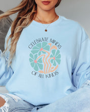 Celebrate Minds Of All Kinds Long Sleeve T-Shirt-Neurodiversity, ADHD & Autism Awareness & Acceptance Long-sleeve by Daily Bloom