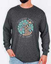 Celebrate Minds Of All Kinds Long Sleeve T-Shirt-Neurodiversity, ADHD & Autism Awareness & Acceptance Long-sleeve by Daily Bloom