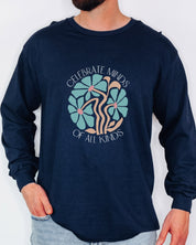 Celebrate Minds Of All Kinds Long Sleeve T-Shirt-Neurodiversity, ADHD & Autism Awareness & Acceptance Long-sleeve by Daily Bloom
