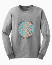 Celebrate Minds Of All Kinds Long Sleeve T-Shirt-Sport Grey-Neurodiversity, ADHD & Autism Awareness & Acceptance Long-sleeve by Daily Bloom