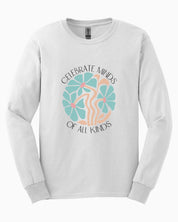 Celebrate Minds Of All Kinds Long Sleeve T-Shirt-White-Neurodiversity, ADHD & Autism Awareness & Acceptance Long-sleeve by Daily Bloom