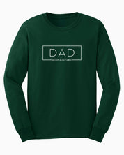 Dad Box Long Sleeve T-Shirt-Forest Green-Neurodiversity, ADHD & Autism Awareness & Acceptance Long-sleeve by Daily Bloom