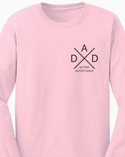 Dad Cross Long Sleeve T-Shirt-Neurodiversity, ADHD & Autism Awareness & Acceptance Long-sleeve by Daily Bloom