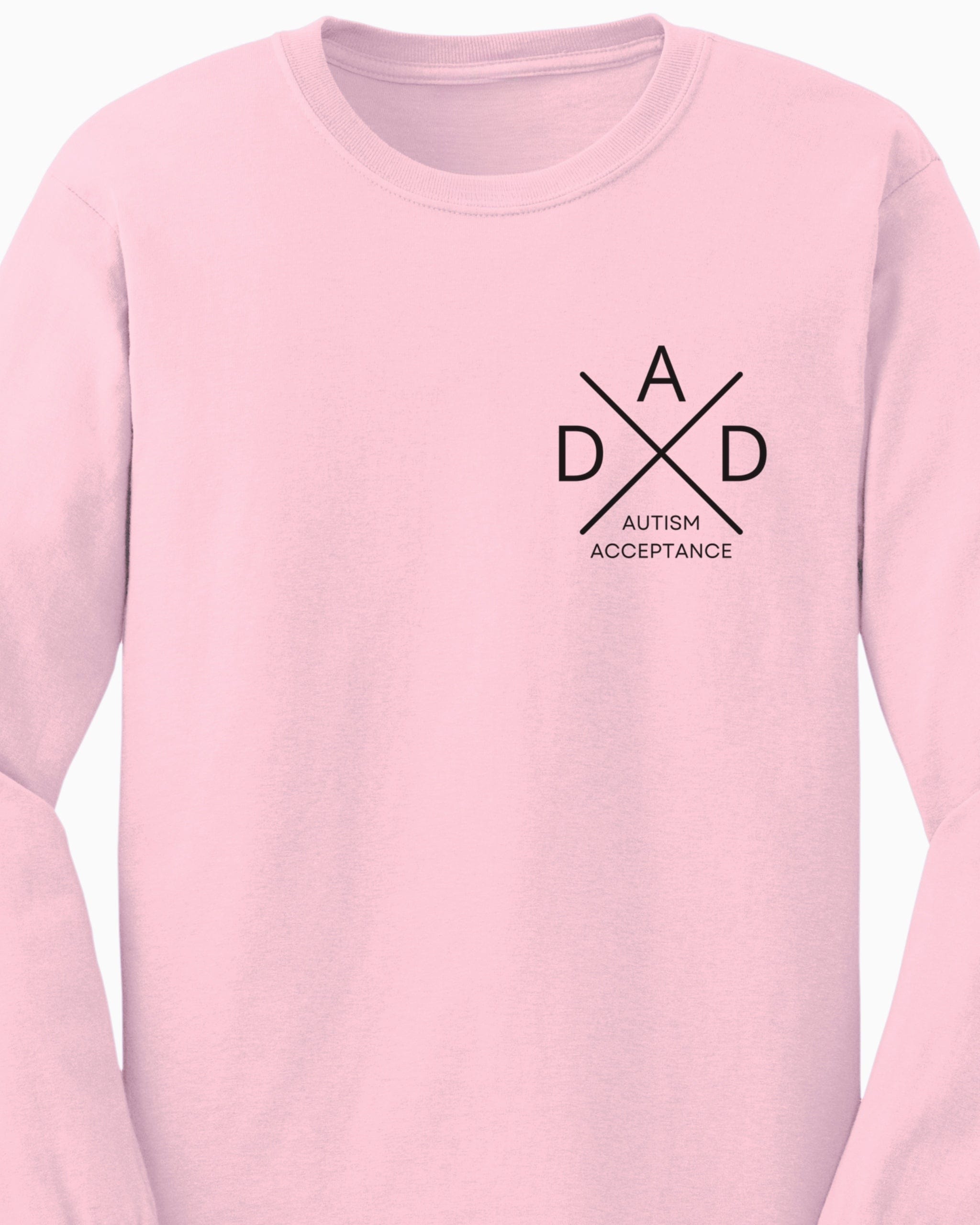 Dad Cross Long Sleeve T-Shirt-Neurodiversity, ADHD & Autism Awareness & Acceptance Long-sleeve by Daily Bloom