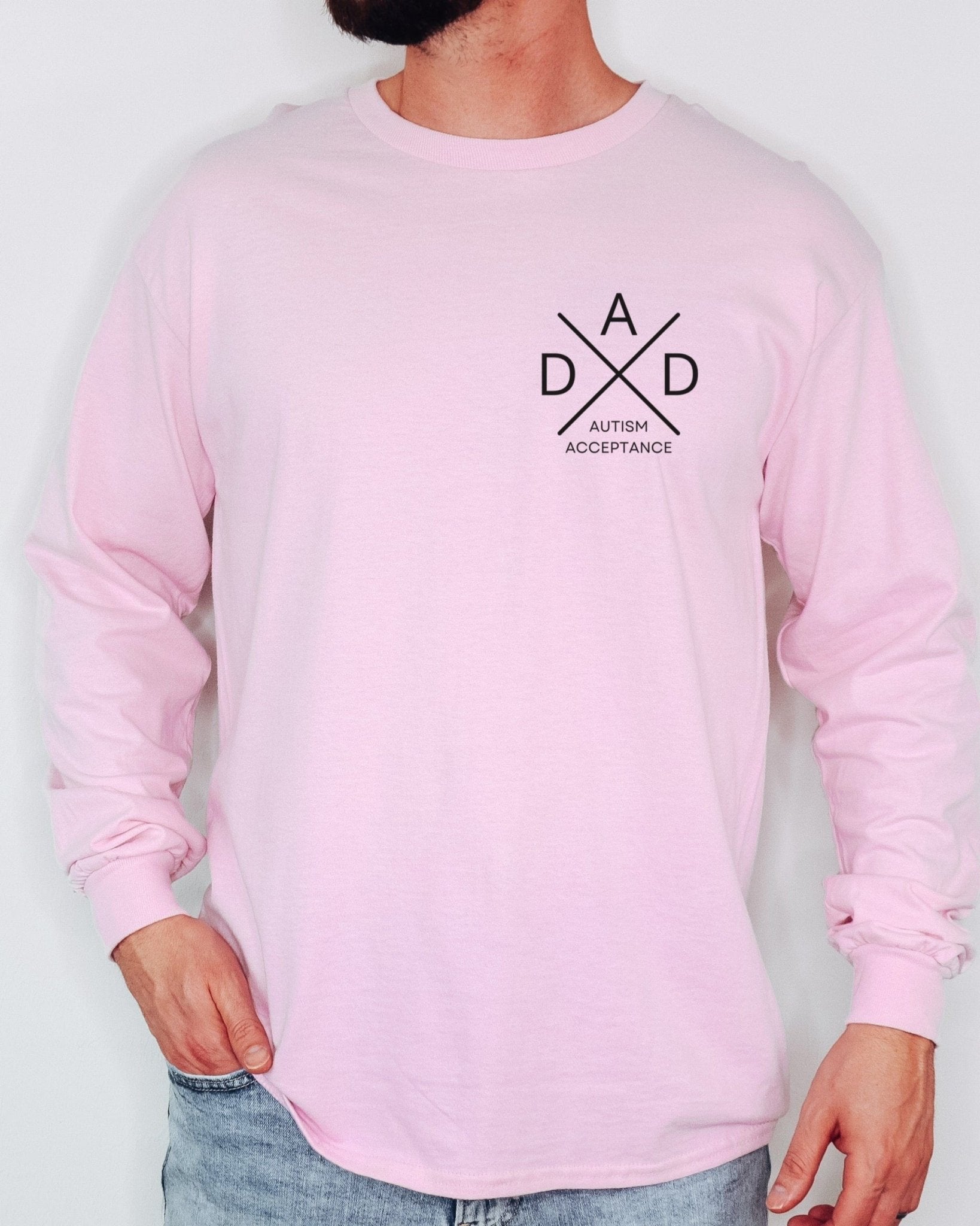 Autism Long - sleeve - Dad Cross Long Sleeve T-Shirt - Daily Bloom