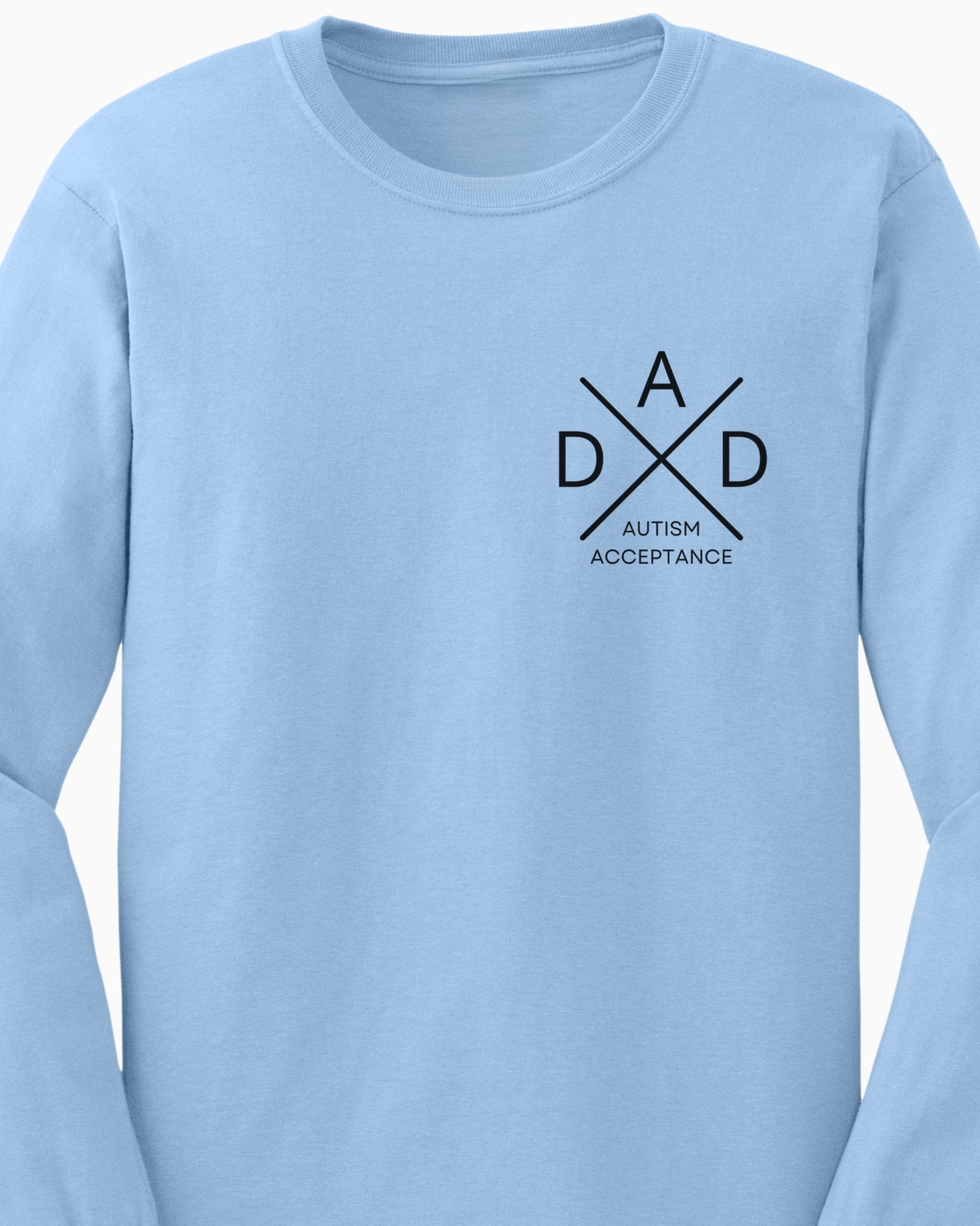 Dad Cross Long Sleeve T-Shirt-Neurodiversity, ADHD & Autism Awareness & Acceptance Long-sleeve by Daily Bloom