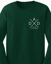 Dad Cross Long Sleeve T-Shirt-Neurodiversity, ADHD & Autism Awareness & Acceptance Long-sleeve by Daily Bloom