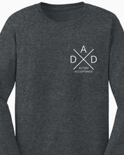 Dad Cross Long Sleeve T-Shirt-Neurodiversity, ADHD & Autism Awareness & Acceptance Long-sleeve by Daily Bloom